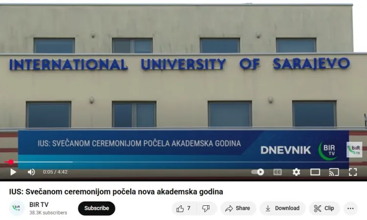 IUS: Svečanom ceremonijom počela nova akademska godina