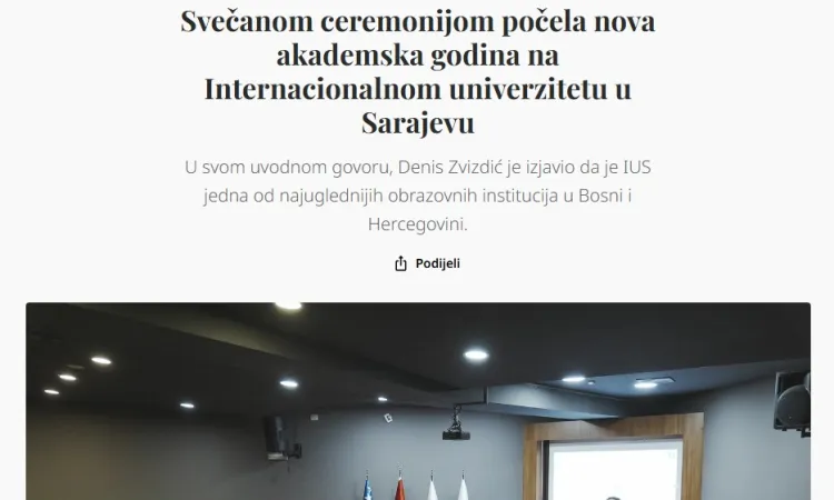 Svečanom ceremonijom počela nova akademska godina