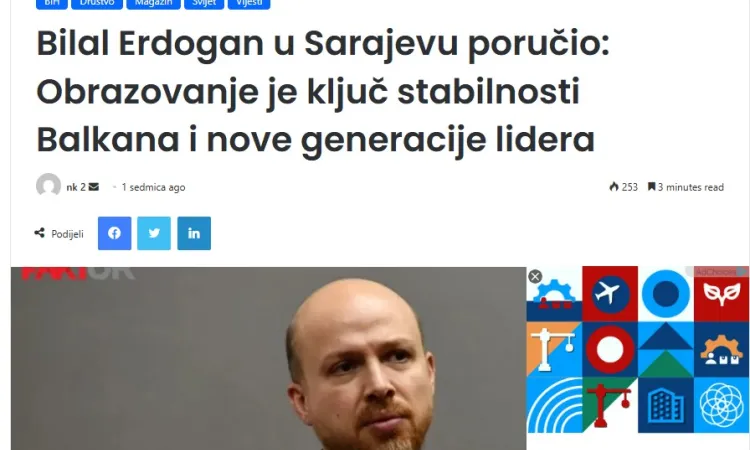 Bilal Erdogan u Sarajevu 