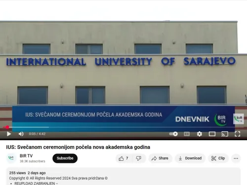 IUS: Svečanom ceremonijom počela nova akademska godina