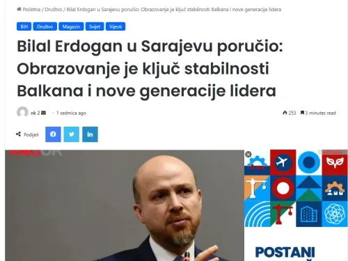 Bilal Erdogan u Sarajevu 