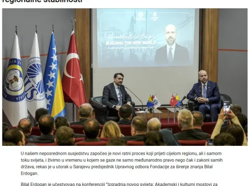 Bilal Erdogan u Sarajevu 