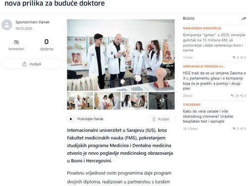 Medicine and Dental Medicine at IUS